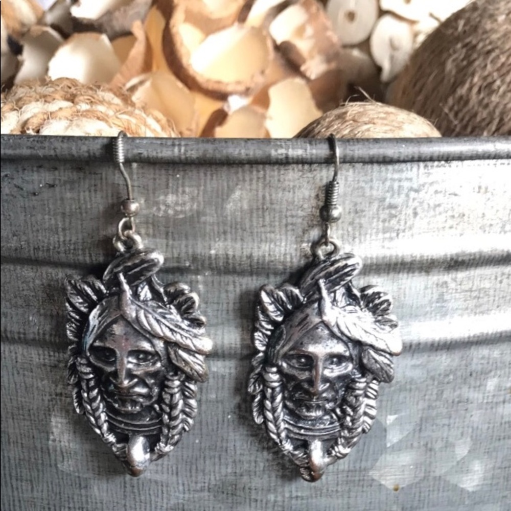 Indian Chief Earrings